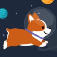 太空旅行的小狗 图标